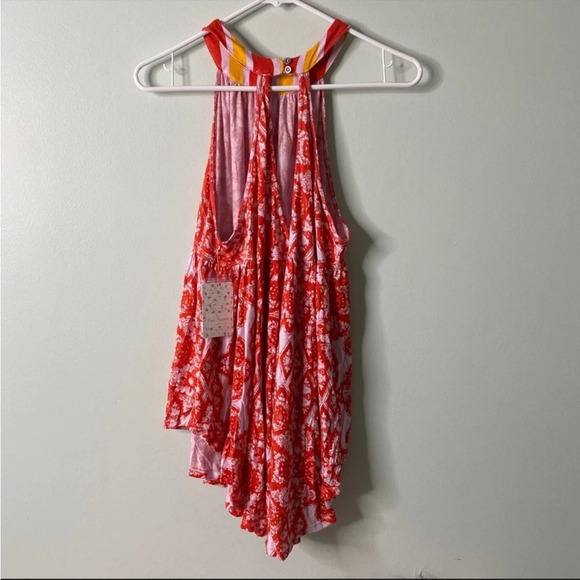 NWT Free People Red Mimi Tunic Tank Top - Picture 5 of 6